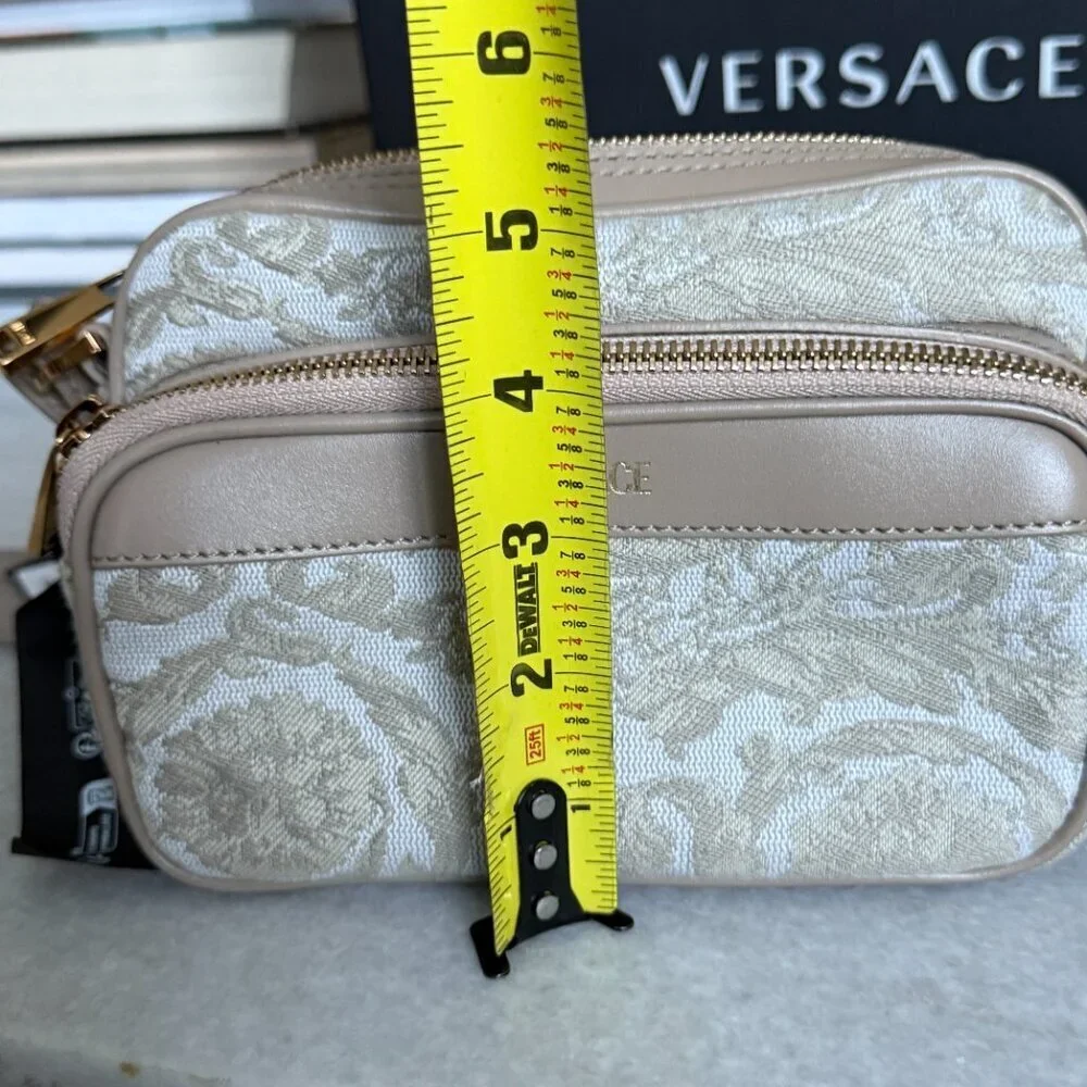 Versace Fabric Jacquard and Leather Bag Crossbody‎ Shoulder Bag, 1012856